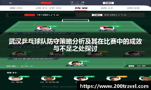 武汉乒乓球队防守策略分析及其在比赛中的成效与不足之处探讨